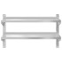Estante de pared acero inoxidable plateado 100x40x60