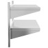 Estante de pared acero inoxidable plateado 100x40x60