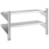 Estante de pared acero inoxidable plateado 100x40x60