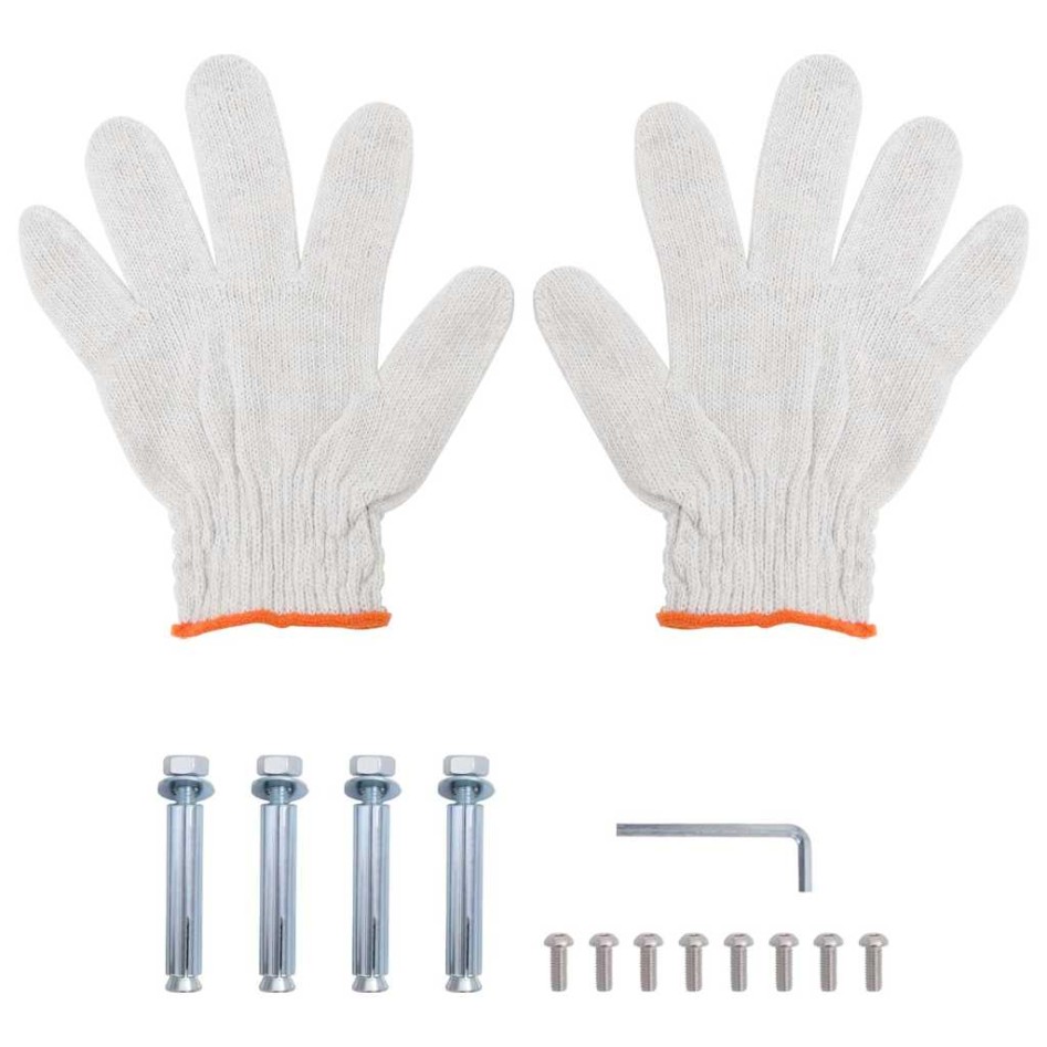 Estante de pared acero inoxidable plateado 100x40x60