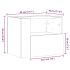 Mesitas de noche de pared 2 unidades blanca 45x30x35