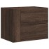 Mesitas de noche de pared 2 uds color marrón roble 45x30x35