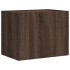 Mesitas de noche de pared 2 uds color marrón roble 45x30x35
