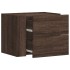Mesitas de noche de pared 2 uds color marrón roble 45x30x35