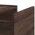 Mesitas de noche de pared 2 uds color marrón roble 45x30x35