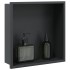 Hornacina ducha acero inoxidable negro mate 32x32x9