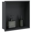 Hornacina ducha acero inoxidable negro mate 32x32x9 cm