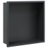 Hornacina ducha acero inoxidable negro mate 32x32x9