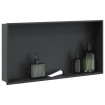 Hornacina ducha acero inoxidable negro mate 62x32x9 cm