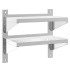 Estante de pared acero inoxidable plateado 50x30x48