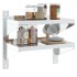 Estante de pared acero inoxidable plateado 50x30x48
