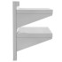 Estante de pared acero inoxidable plateado 50x30x48