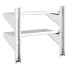 Estante de pared acero inoxidable plateado 50x30x48