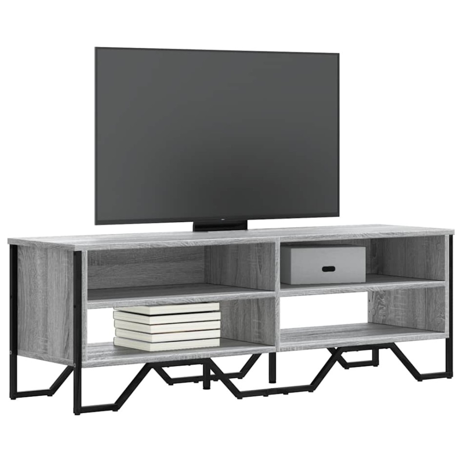 Mueble de TV madera de ingeniería gris sonoma 122x34x41