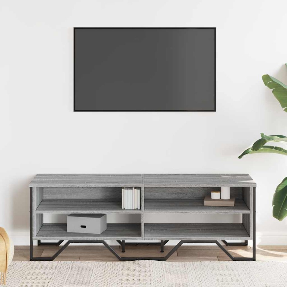Mueble de TV madera de ingeniería gris sonoma 122x34x41
