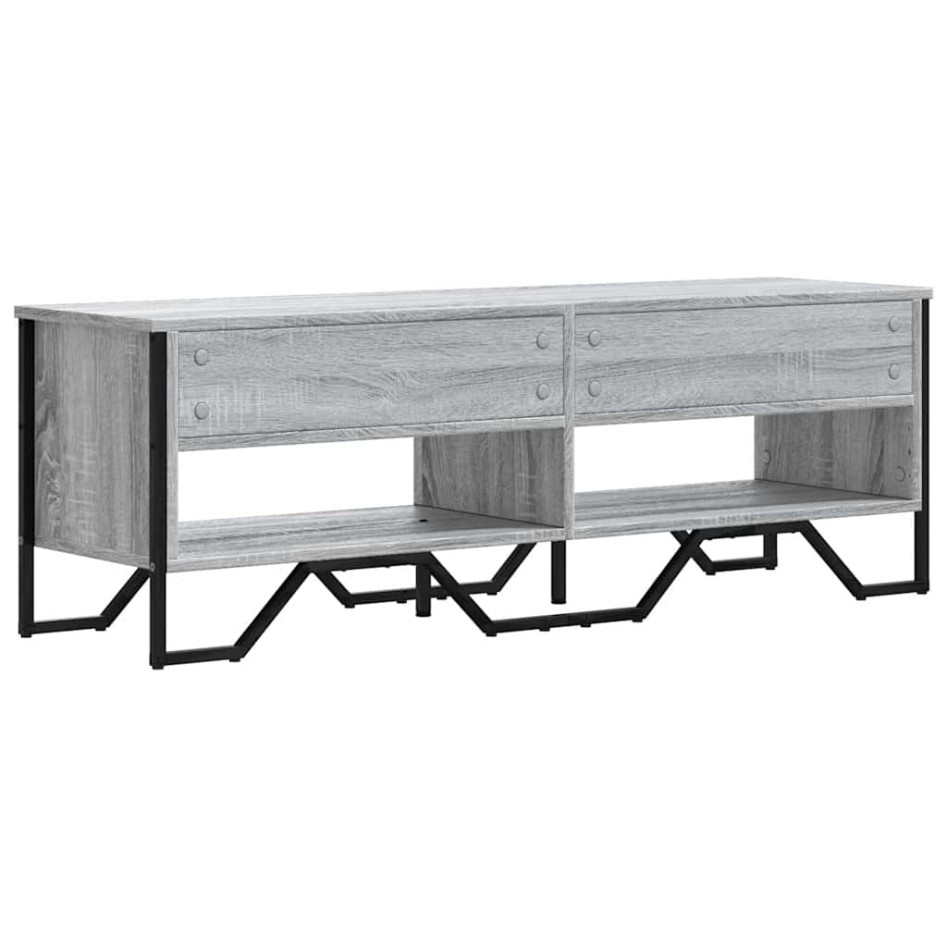 Mueble de TV madera de ingeniería gris sonoma 122x34x41