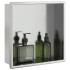 Hornacina ducha acero inoxidable plateado cepillado 32x32x9