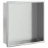 Hornacina ducha acero inoxidable plateado cepillado 32x32x9