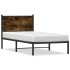 Estructura de cama sin colchón metal roble ahumado 90x190