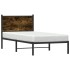 Estructura de cama sin colchón metal roble ahumado 90x190