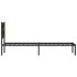 Estructura de cama sin colchón metal roble ahumado 90x190