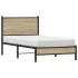Estructura de cama sin colchón metal roble Sonoma 75x190
