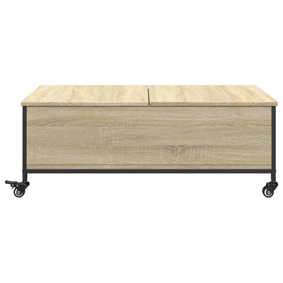 Mesa de centro con ruedas madera ingeniería Sonoma 91x55x34