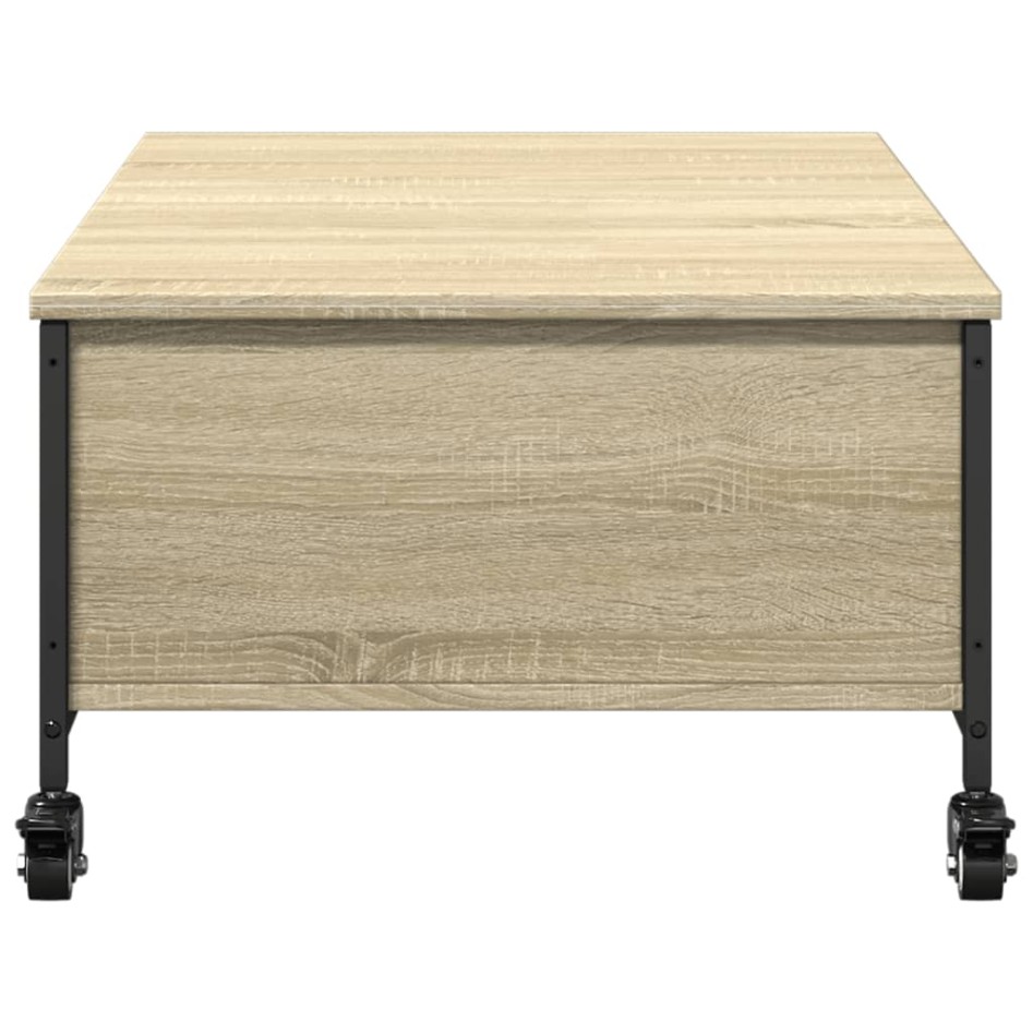Mesa de centro con ruedas madera ingeniería Sonoma 91x55x34