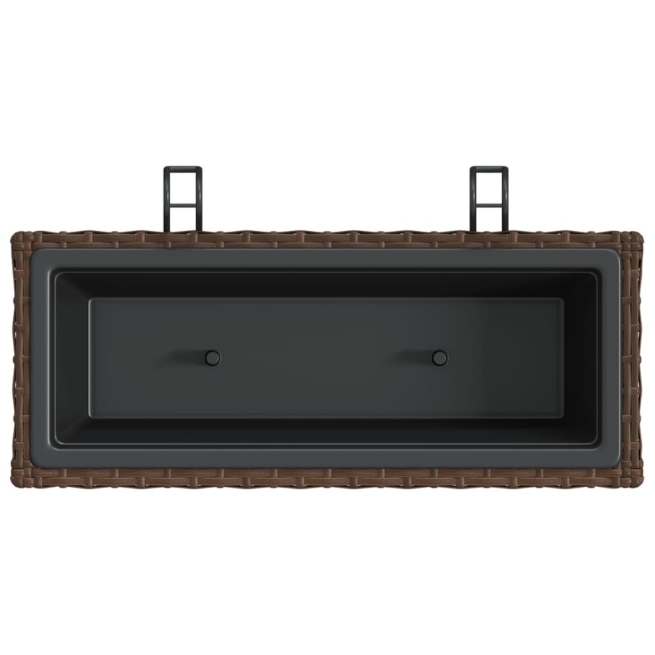 Jardineras con ganchos 2 unidades ratán sintético