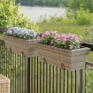 Jardineras con ganchos 2 unidades ratán sintético gris