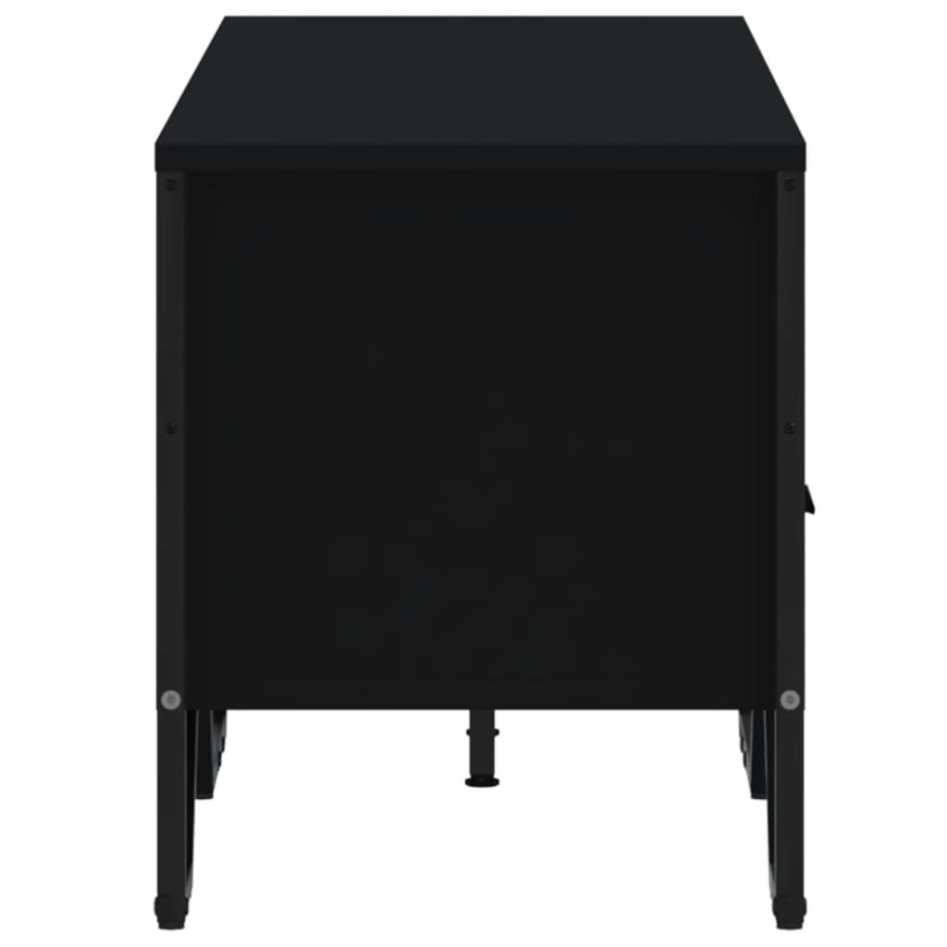 Mueble de TV madera de ingeniería negro 122x34x41