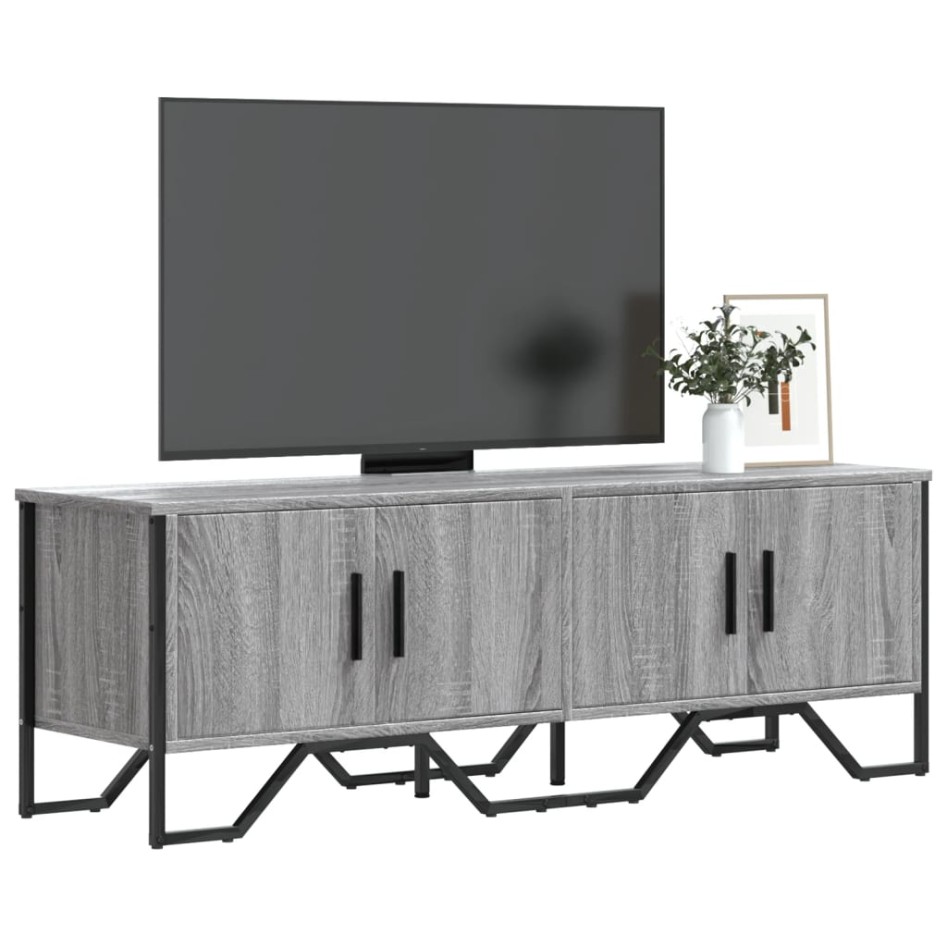 Mueble de TV madera de ingeniería gris sonoma 122x34x41