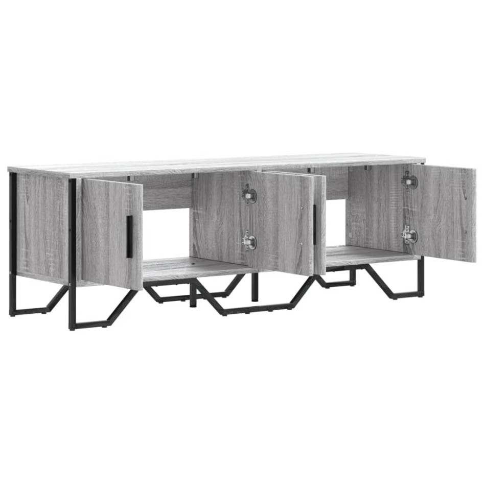 Mueble de TV madera de ingeniería gris sonoma 122x34x41