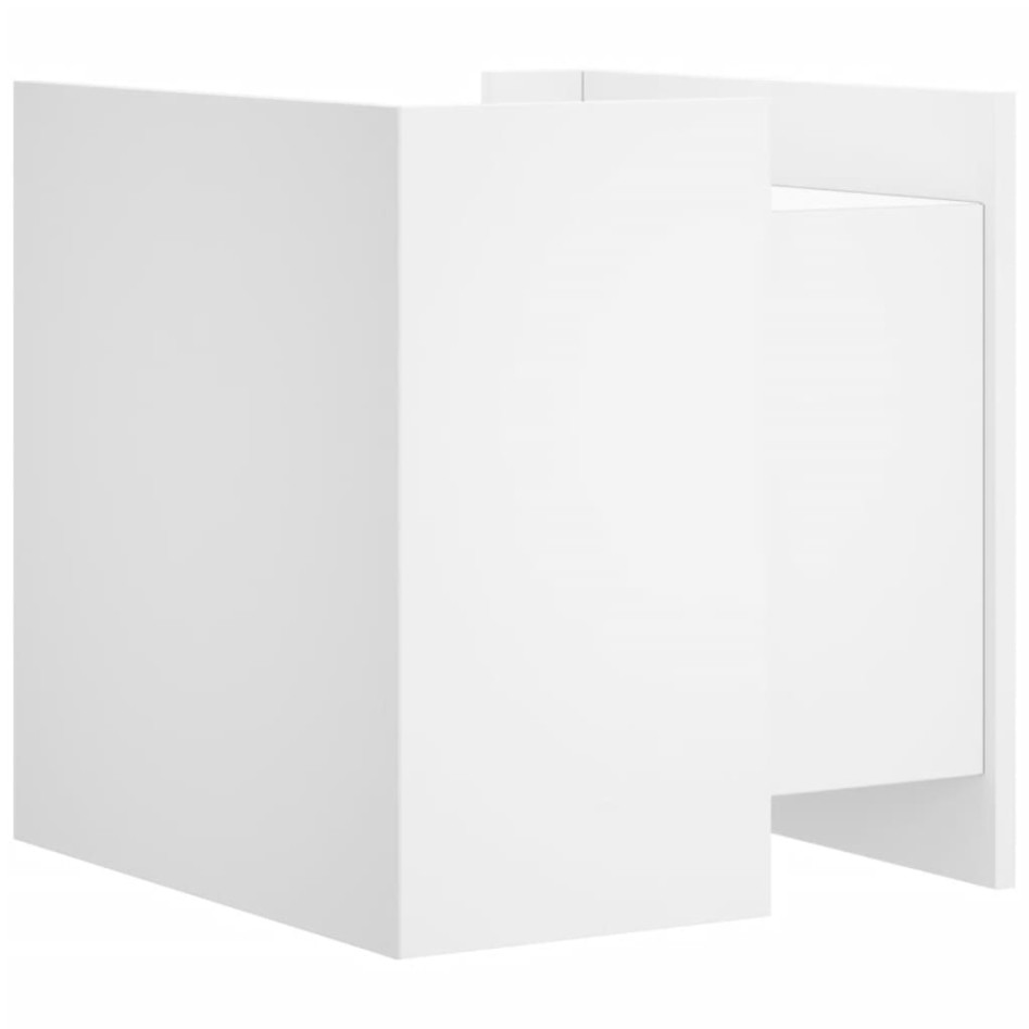 Mesita de noche madera de ingeniería blanco 45x50x50