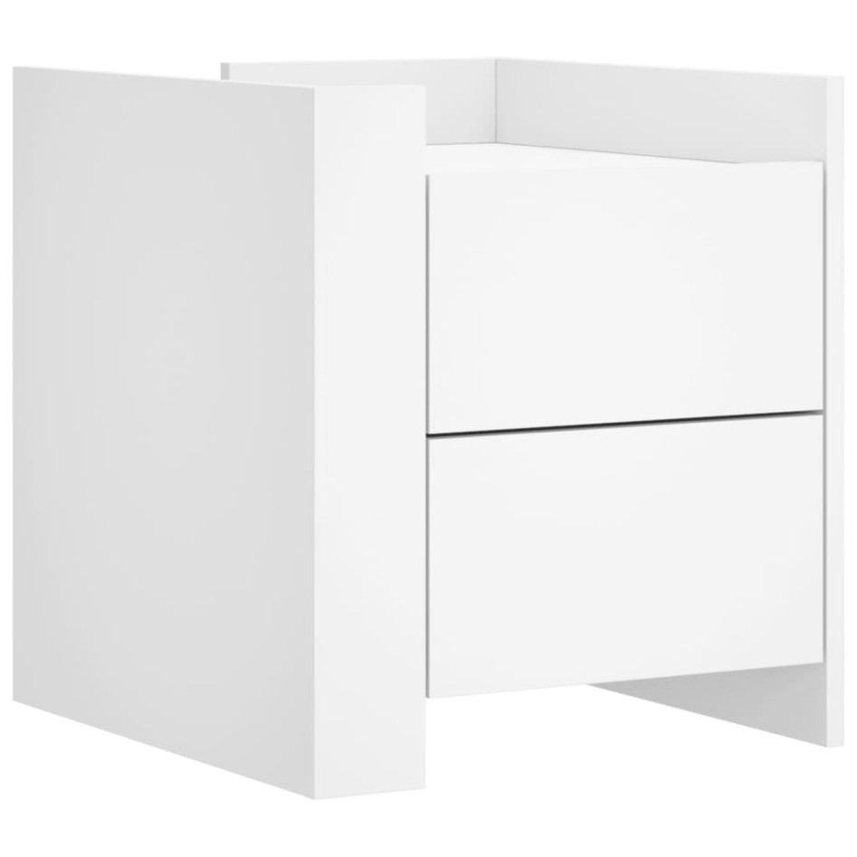 Mesita de noche madera de ingeniería blanco 45x50x50