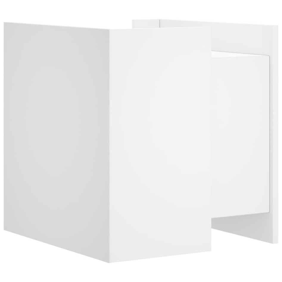 Mesita de noche madera de ingeniería blanco 45x50x50