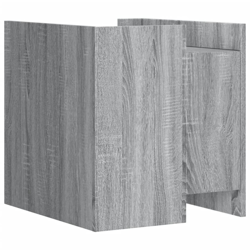 Mesita de noche madera de ingeniería gris Sonoma 45x50x50