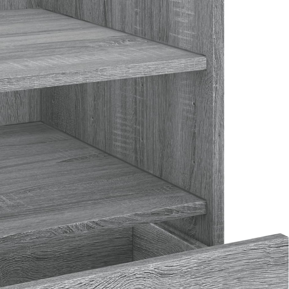 Mesita de noche madera de ingeniería gris Sonoma 45x50x50