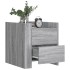 Mesita de noche madera de ingeniería gris Sonoma 45x50x50
