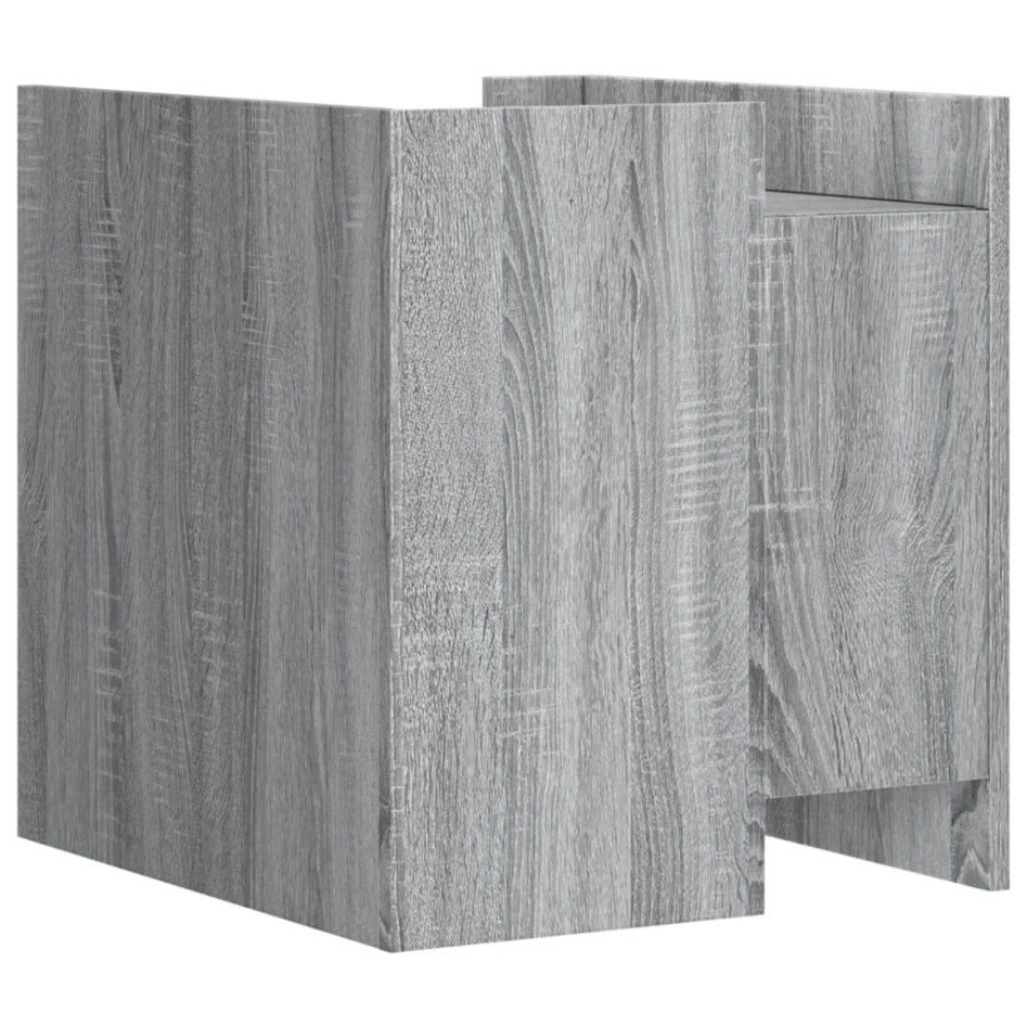 Mesita de noche madera de ingeniería gris Sonoma 45x50x50