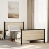 Estructura de cama sin colchón metal roble Sonoma 100x200