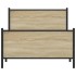 Estructura de cama sin colchón metal roble Sonoma 100x200