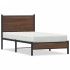 Estructura de cama sin colchón metal marrón roble 90x190