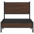 Estructura de cama sin colchón metal marrón roble 90x190