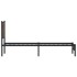 Estructura de cama sin colchón metal marrón roble 90x190