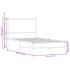 Estructura de cama sin colchón metal marrón roble 90x190