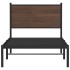 Estructura de cama sin colchón metal marrón roble 90x190