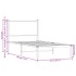 Estructura de cama sin colchón metal marrón roble 90x190