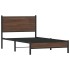 Estructura de cama sin colchón metal marrón roble 100x190