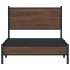 Estructura de cama sin colchón metal marrón roble 100x190